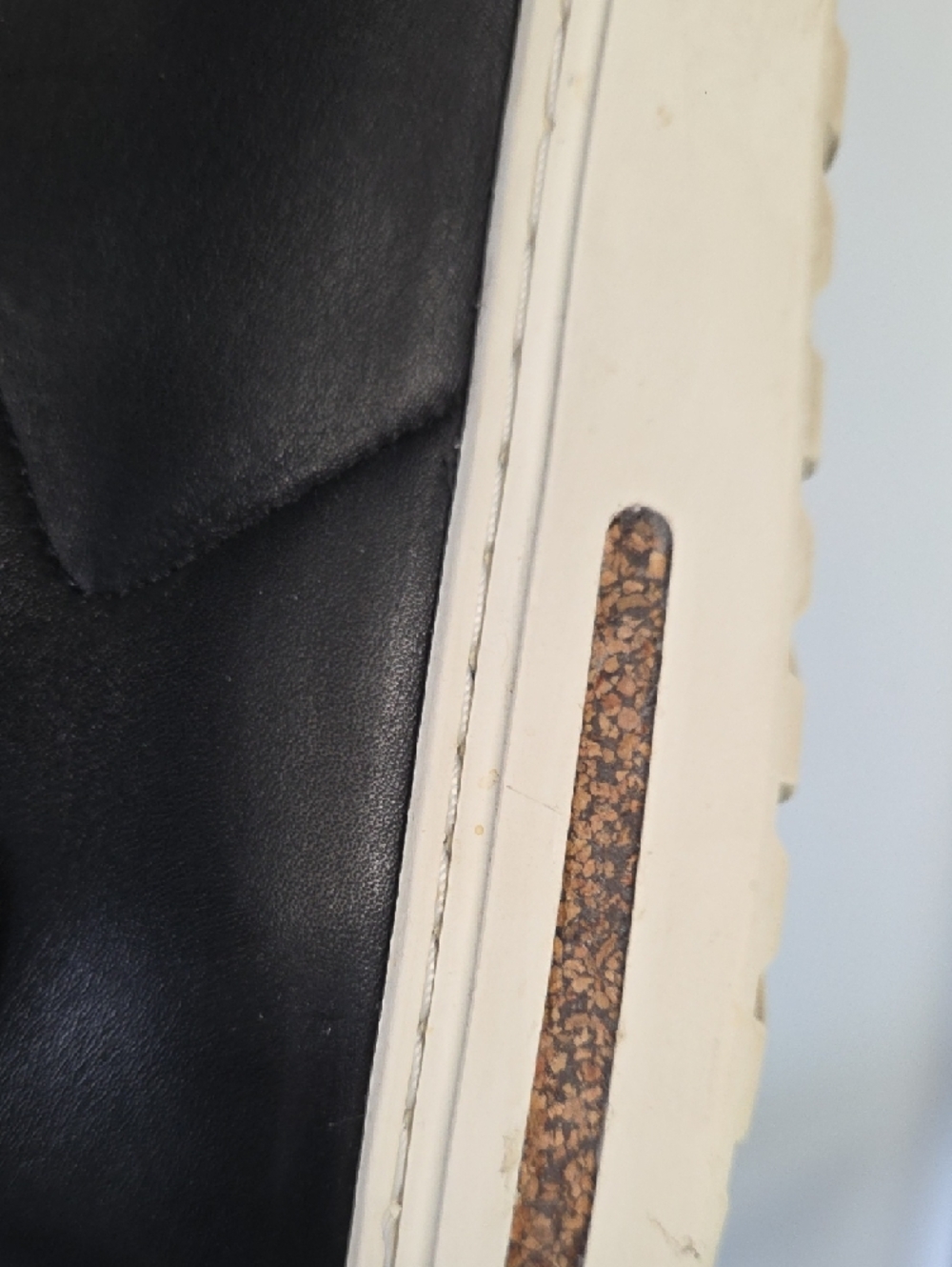 Birkenstock Womens Black Leather Sneakers with White Sole Size 40 - Picture 5 of 8